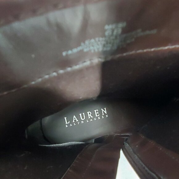 Lauren Ralph Lauren Boots Women Size 6B Brown Leather Mesi Ankle Equestrian Moto - Picture 12 of 12